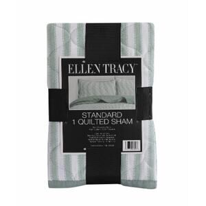 New Ellen Tracy Stripe Single Standard Quilted Sham 20 x 26 inches